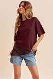 Lace Hem Relaxed Tee