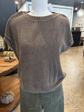 P-Acid Wash Tab Sleeve Top
