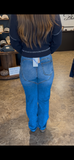 Button Closure Denim Pants