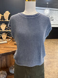 P-Acid Wash Tab Sleeve Top