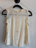 P-Ribbon Bow Sleeveless Top