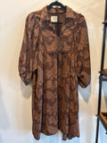 P-Paisley Print Shift Dress