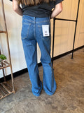 P-High Rise Wide leg Side panel Jean
