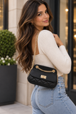 Cinched Satchel Black