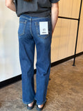 P-High Rise Wide Leg Patch Pocket Jean Mica