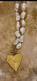 Blaze Pearl Heart Necklace