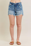 Judy Blue High Rise Star Print Shorts