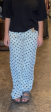 Polka Dot High-waist Straight Jeans