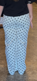 Polka Dot High-waist Straight Jeans