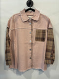 Denim And Plaid Flannel Shacket