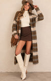 Brown Stripe Longline Cardigan
