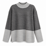 Charcoal Colorblock Pullover Sweater