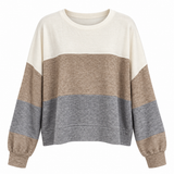 Cozy Hacci Color Block Sweatshirt
