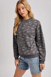 Charcoal Floral Crewneck