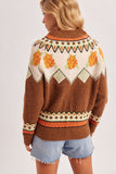 Retro Fall Floral Sweater