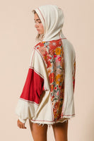 B12.6-1 Floral Mixed Print Hoodie
