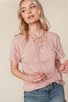 3.6-1 Laced Up Short Sleeved Top