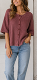 P-Washed Ribbed Cardi